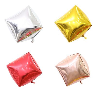 22 Inch Simple Creative Three-Dimensional Six-Sided Aluminum Balloon Holiday Party Decoration 20-Bag