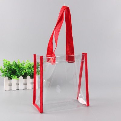 Transparent PVC Portable Plastic Packaging Shopping Bag