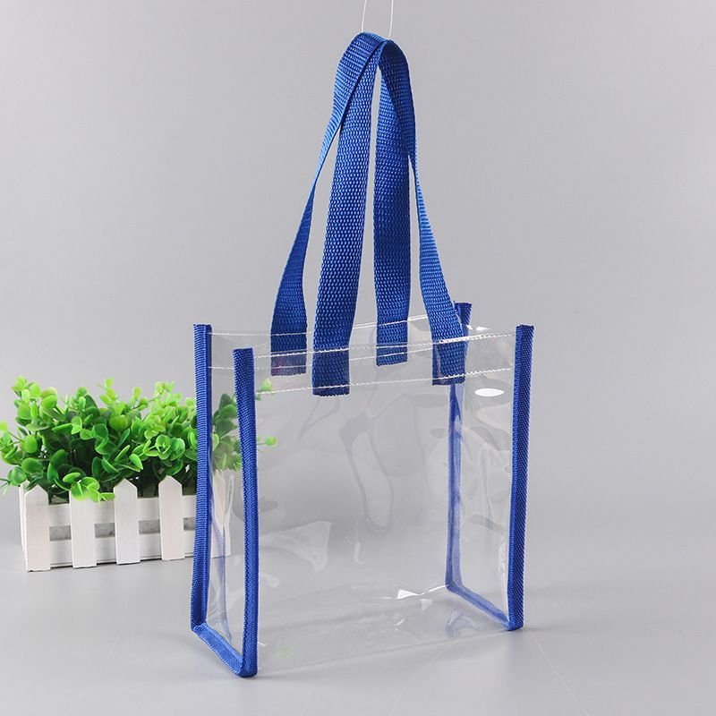 Transparent PVC Portable Plastic Packaging Shopping Bag
