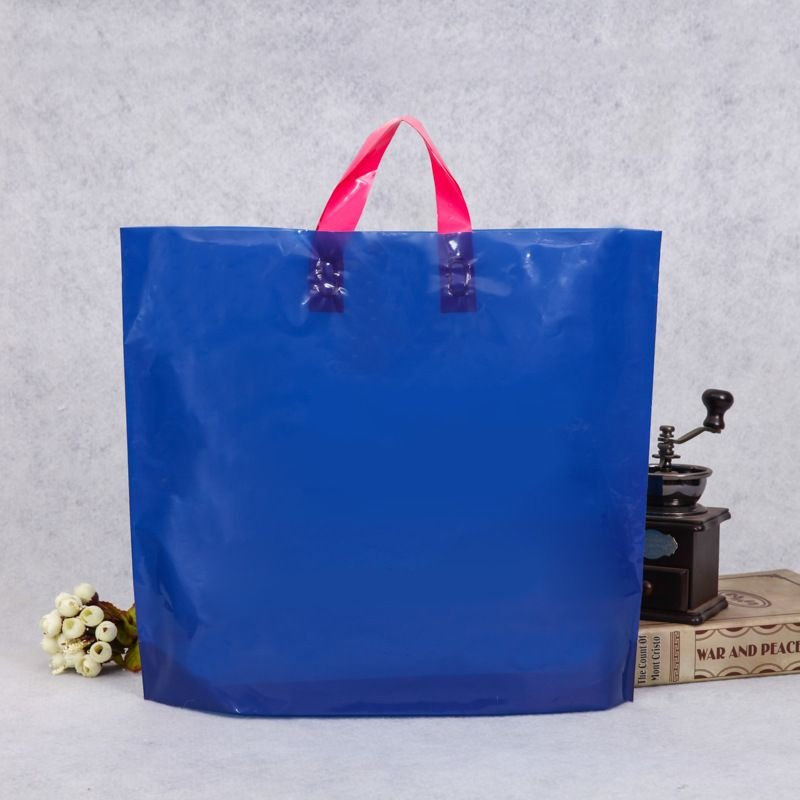 Fashion Solid Color Large Capacity Clothing Packaging Plastic Shopping Bag