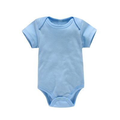 Kids Baby Boys Girls Casual Cute Basic Solid Color Short Sleeve Romper