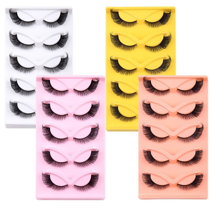 Women Simple Natural Thick 5 Pairs Of False Eyelashes