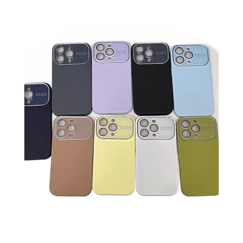 Simple Fashionable Liquid Silicone Large Window Frosted Apple Phone Case