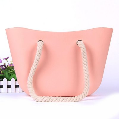 Fashion Solid Color Tpe Large Capacity Tote Bag