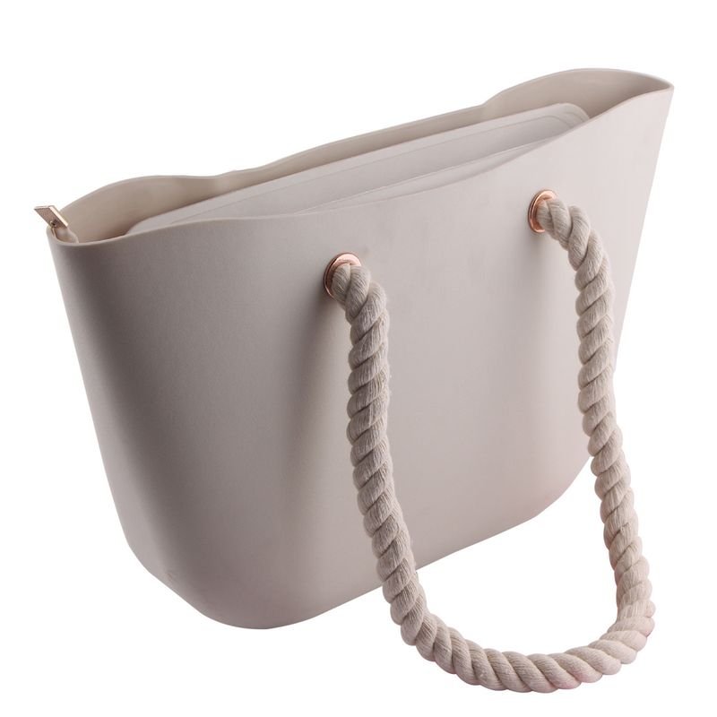 Fashion Solid Color Tpe Large Capacity Tote Bag