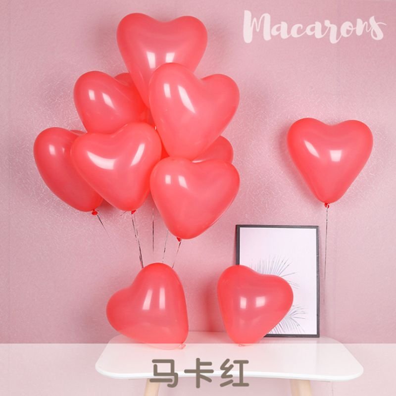 Creative Wedding Party Heart-Shaped Macaroon Balloon Decoration 100 Bag