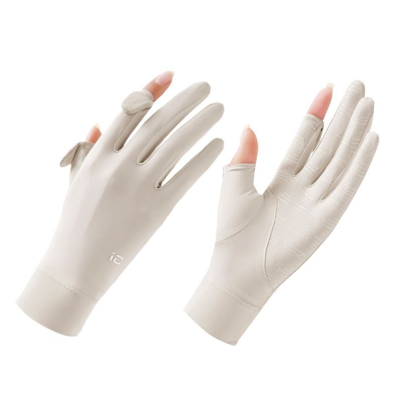 Summer Women Simple Sunscreen Breathable Non-Slip Sports Cycling Gloves