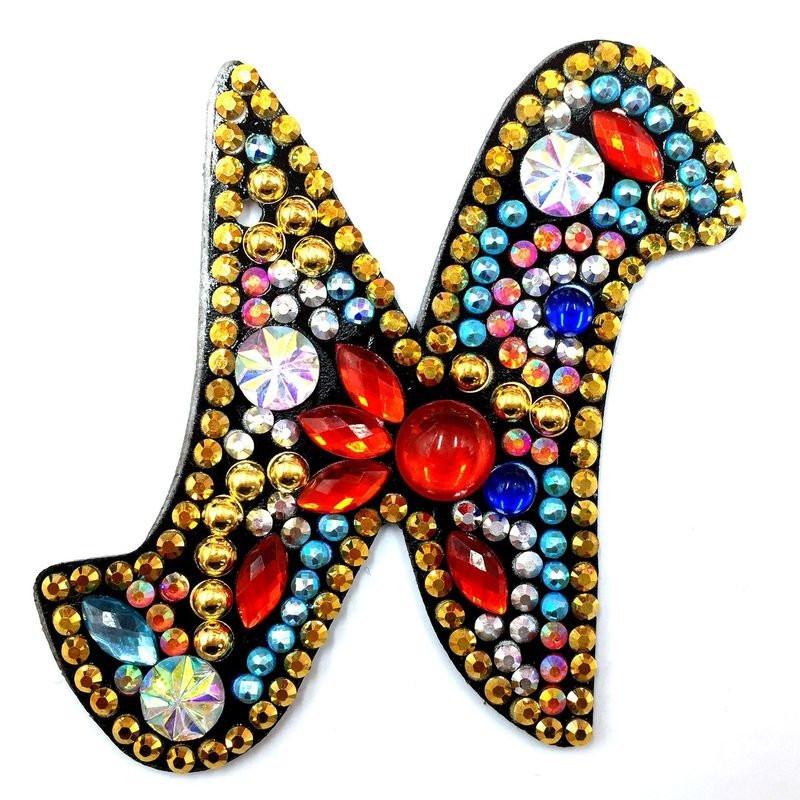 Fashionable 26 English Letters Handmade DIY Diamond Painting Keychain