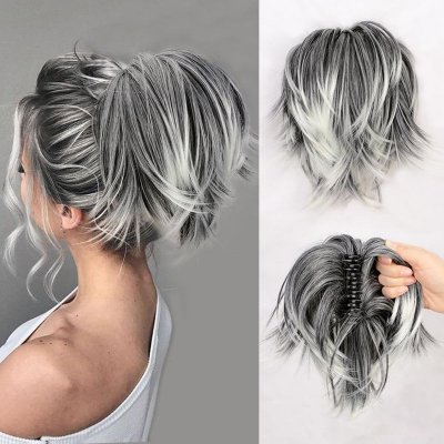 Fashion Women Curly Short Hair Claw Extension