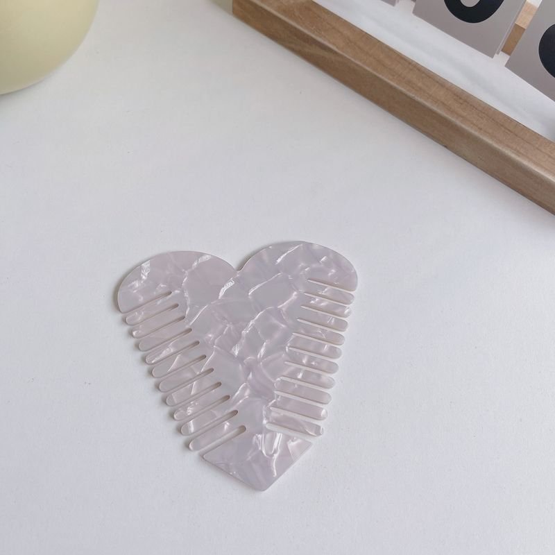 Women'S Fashion Cute Heart-Shaped Anti-Static Acetate Sheet Hairdressing Comb