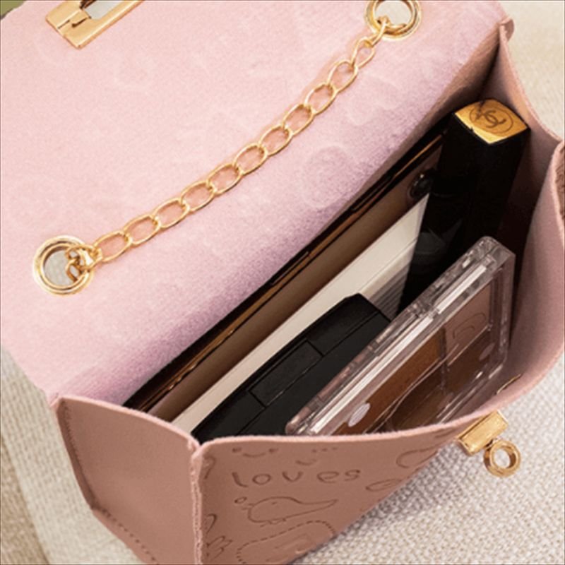 Women Sweet Solid Color Embossing PU Crossbody Bag