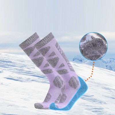 Outdoor Women Thickened Warm Sweat-Absorbing Long Ski Socks