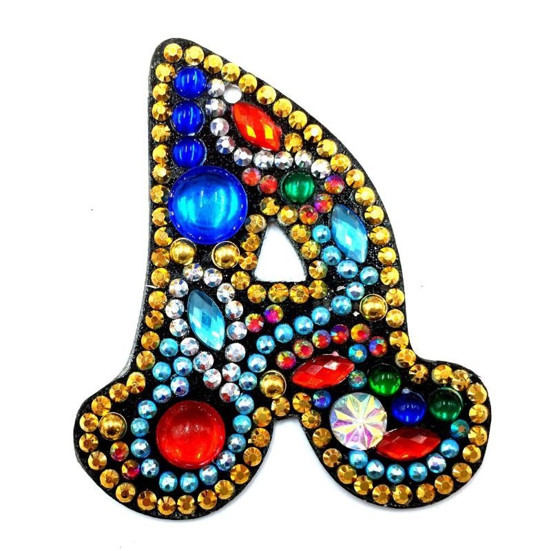 Fashionable 26 English Letters Handmade DIY Diamond Painting Keychain