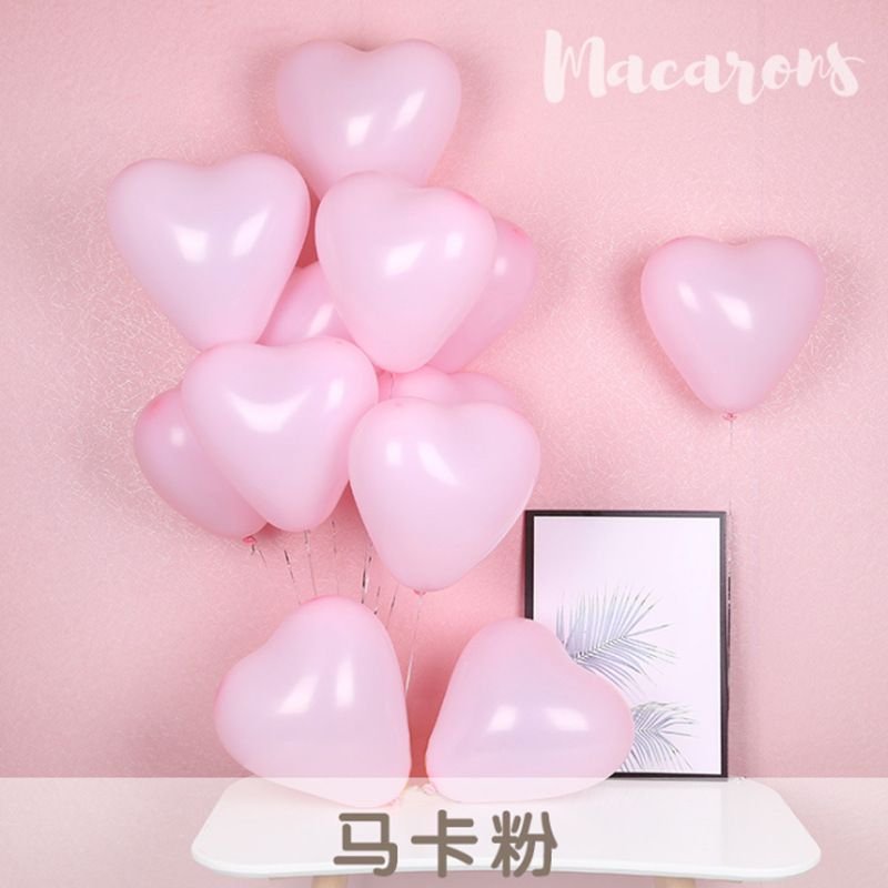 Creative Wedding Party Heart-Shaped Macaroon Balloon Decoration 100 Bag