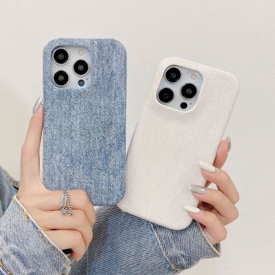 Fashionable Simple Denim Pattern Apple Mobile Phone Protective Case