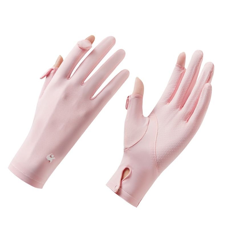 Summer Women Simple Sunscreen Breathable Non-Slip Sports Cycling Gloves