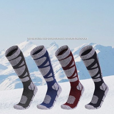 Outdoor Men Sports Mountaineering Thickened Warm Sweat-Absorbent Ski Socks