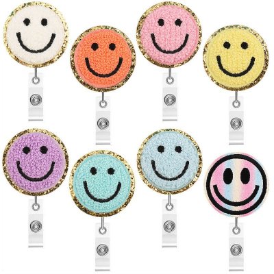 Smiley Flower Shell Embroidered Cloth Sticker Hot-Melt Adhesive Chenille Patch