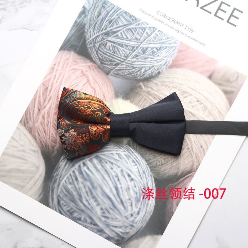 Men'S And Women'S Fashion Casual Tiny Flower Print Bow Tie