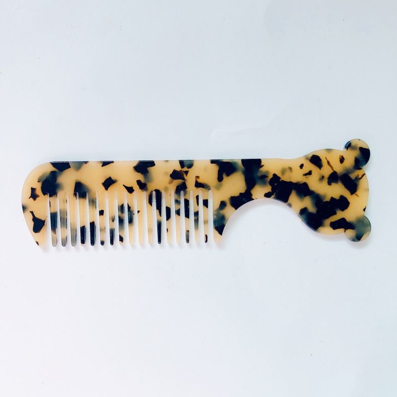 Women'S Simple Marble Pattern Anti-Static Portable Cartoon Handle Hairdressing Comb