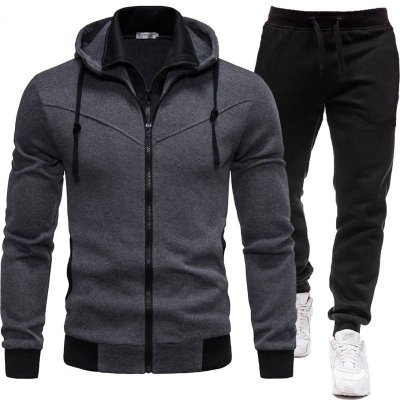 Men Spring Autumn Fashion Casual Sports Long Sleeve Hoodies Jogger Pants Sets