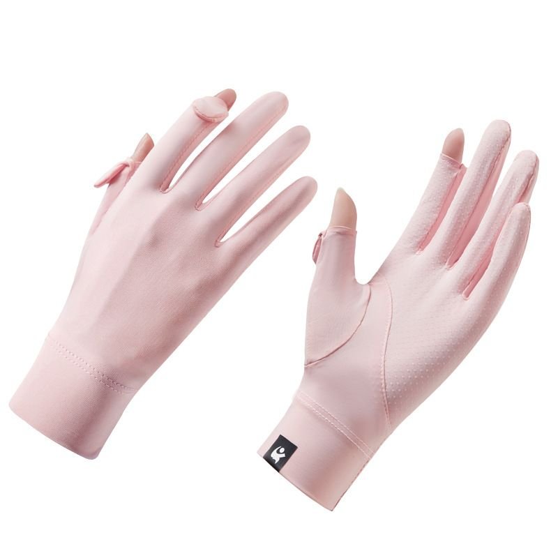 Summer Women Simple Sunscreen Breathable Non-Slip Sports Cycling Gloves