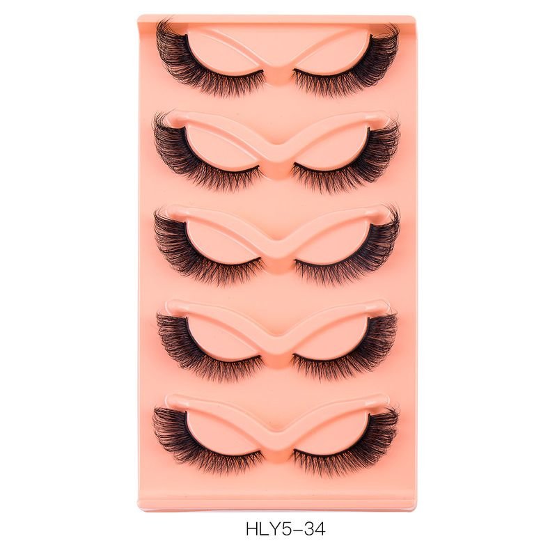 Women Simple Natural Thick 5 Pairs Of False Eyelashes