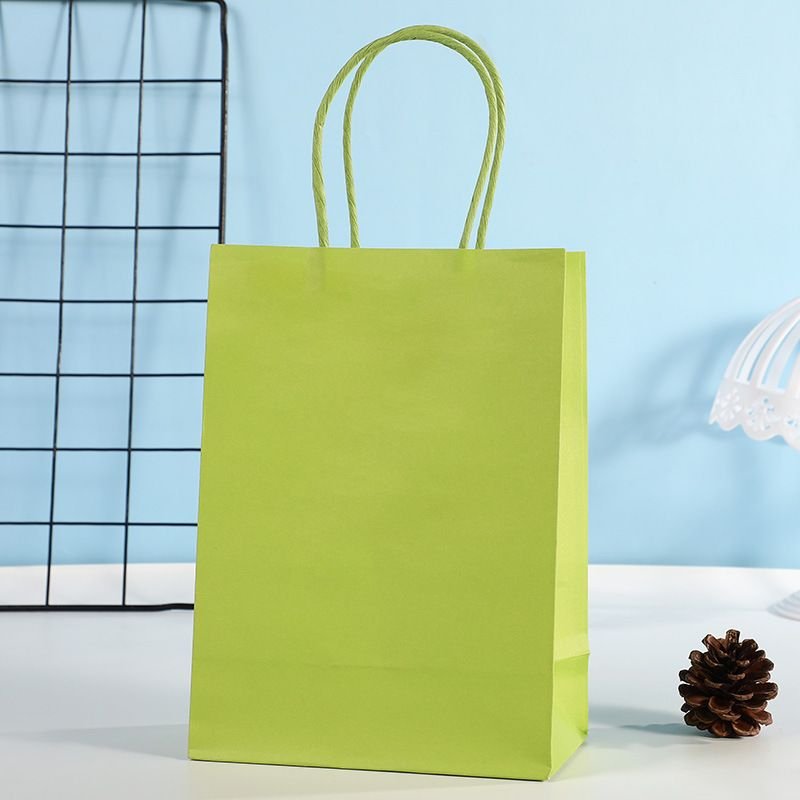 Rectangular Candy Color Kraft Paper Storage Packaging Bag Garment Accessories