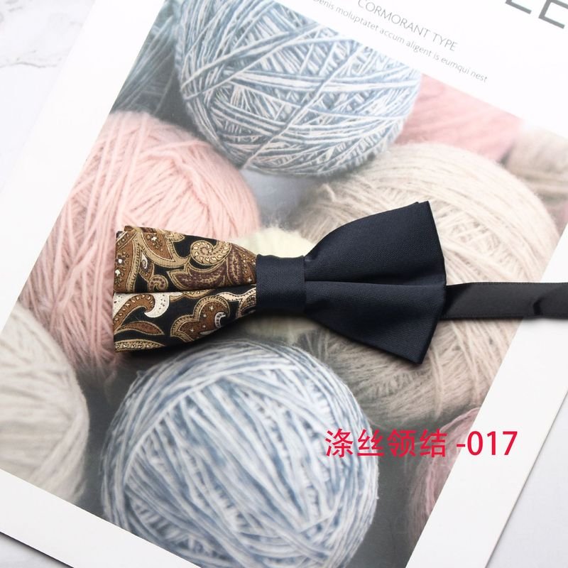 Men'S And Women'S Fashion Casual Tiny Flower Print Bow Tie
