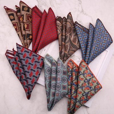 Men Fashion Digital Printing Suit Pocket Square