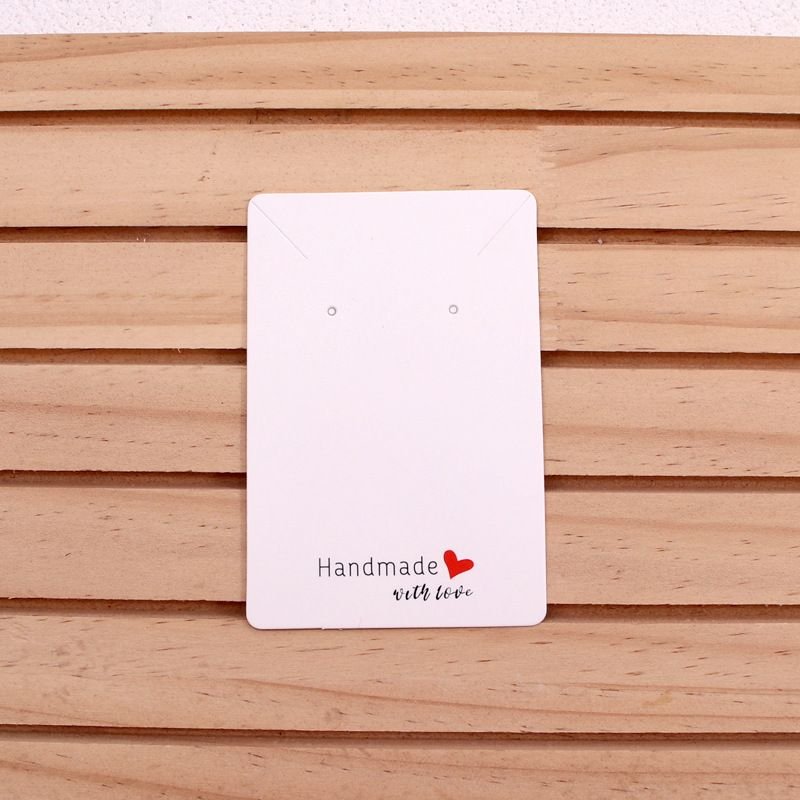 White Cardboard Earrings Necklace Display Jewelry Packaging Paper Card Tags