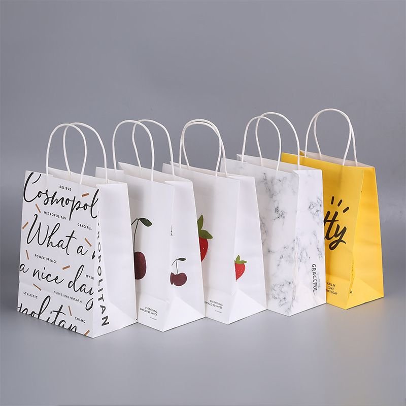 Rectangular Candy Color Kraft Paper Storage Packaging Bag Garment Accessories