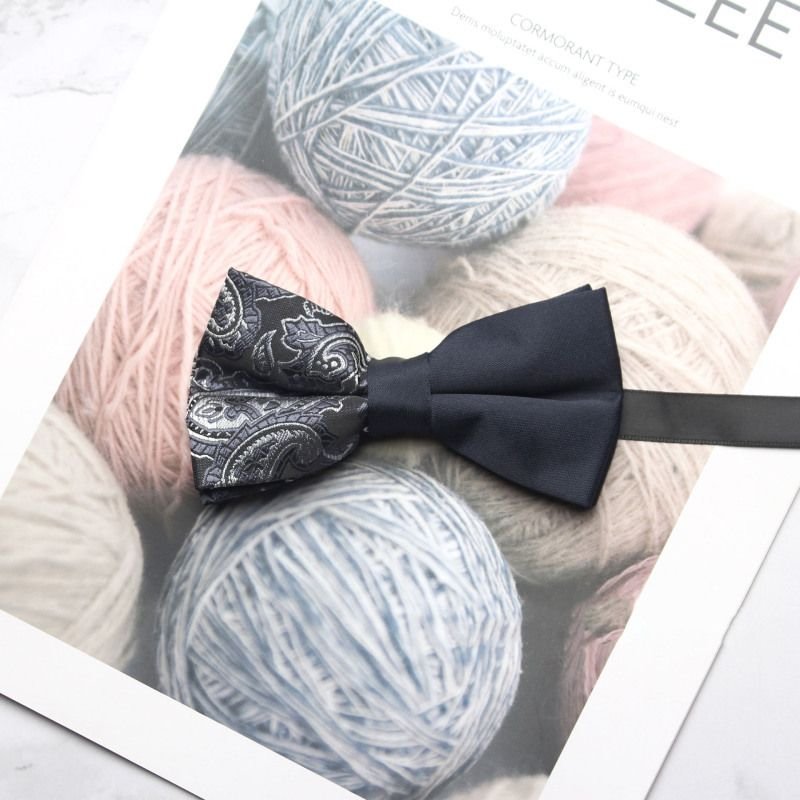 Men'S And Women'S Fashion Casual Tiny Flower Print Bow Tie