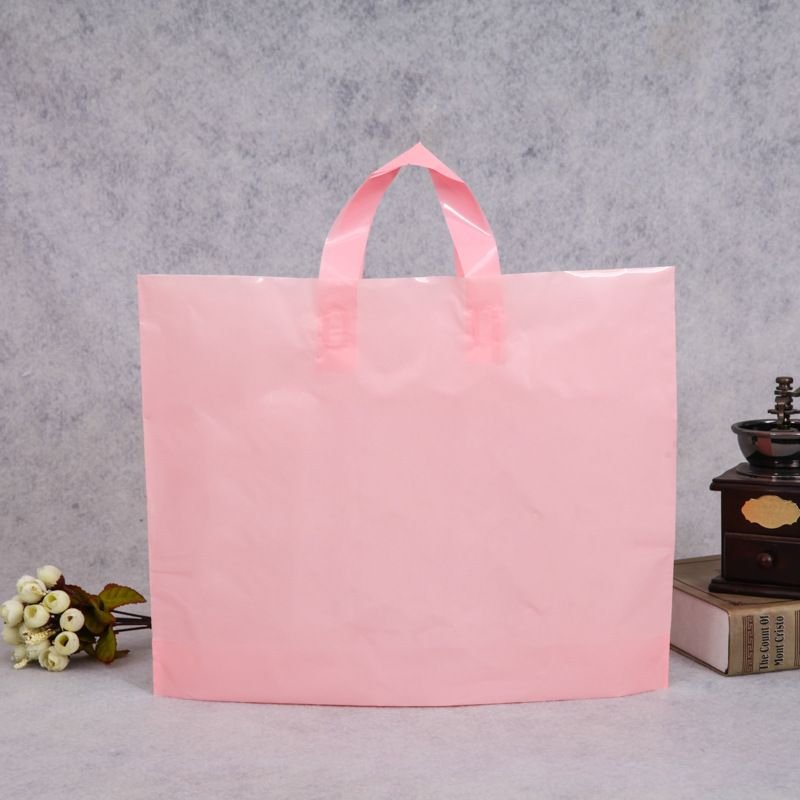 Fashion Solid Color Large Capacity Clothing Packaging Plastic Shopping Bag