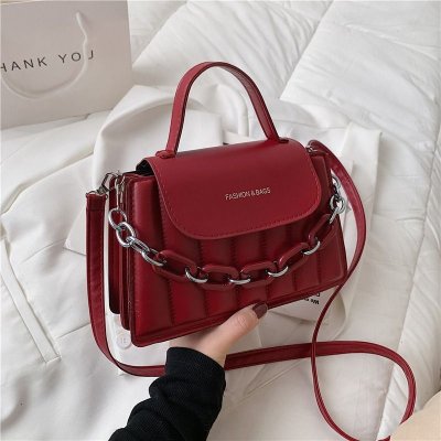 Fashion Solid Color Chain Shoulder Bag