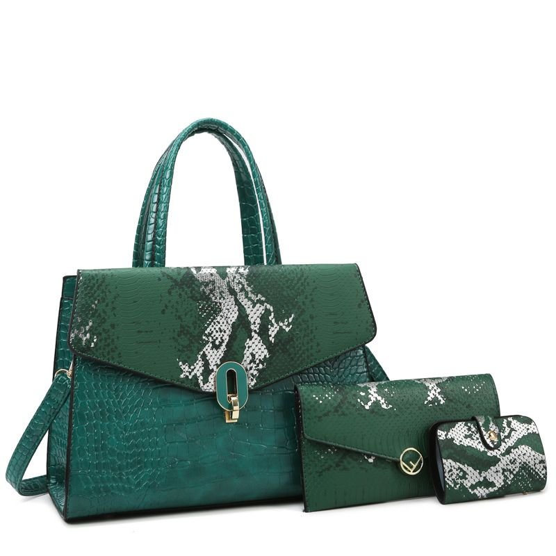 Women Fashion Crocodile Print Handbag Sets