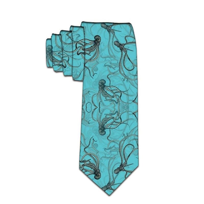 Men Fashion Cartoon Digital Printing Business Tie