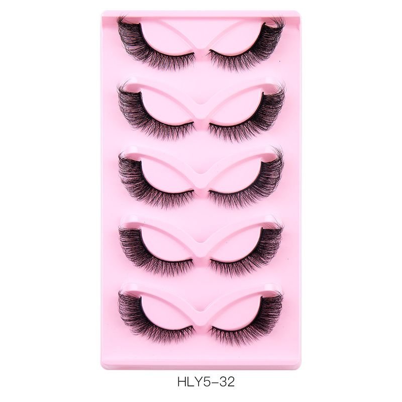 Women Simple Natural Thick 5 Pairs Of False Eyelashes