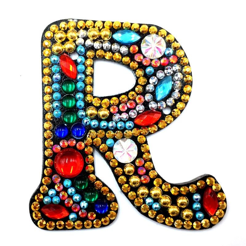 Fashionable 26 English Letters Handmade DIY Diamond Painting Keychain