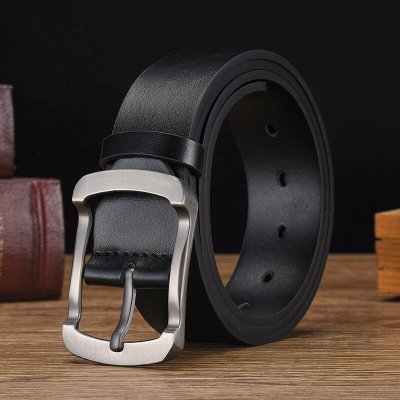 Men Fashion Casual Business Square Pin Buckle PU Belt