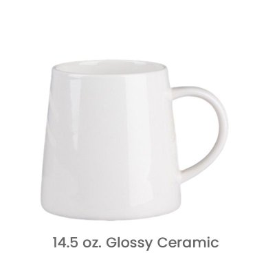 White Ceramic Mug Custom Logo Print