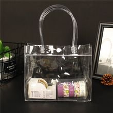 Transparent PVC Portable Plastic Packaging Shopping Bag