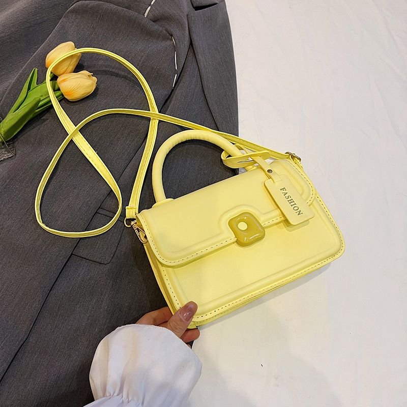 Women Fashion Solid Color Square Flap Shoulder Bag