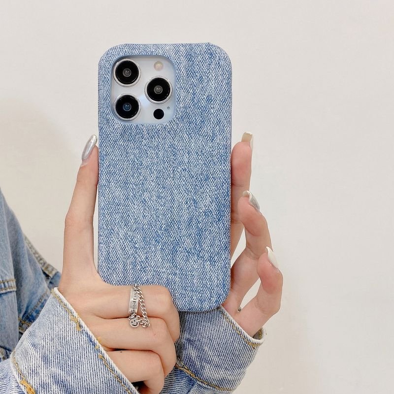 Fashionable Simple Denim Pattern Apple Mobile Phone Protective Case