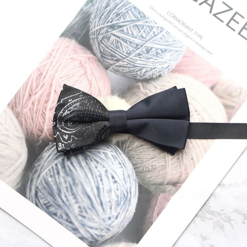 Men'S And Women'S Fashion Casual Tiny Flower Print Bow Tie