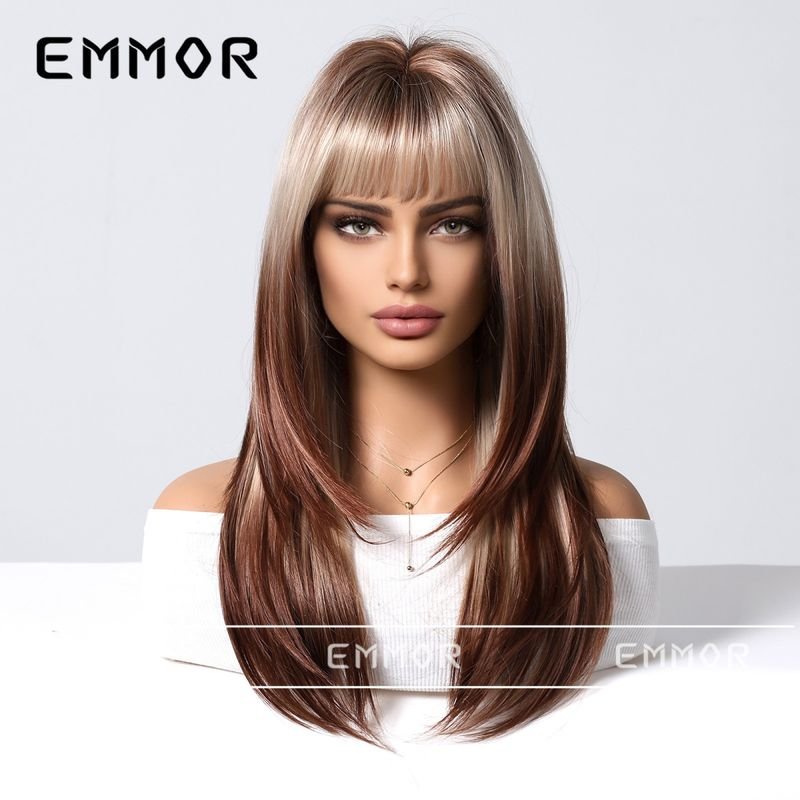 Women Fashion Gradient Long Curly Hair Wig