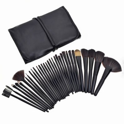 32pcs/set PU Bag Packed Wooden Handle Good Quality Nylon Brushes