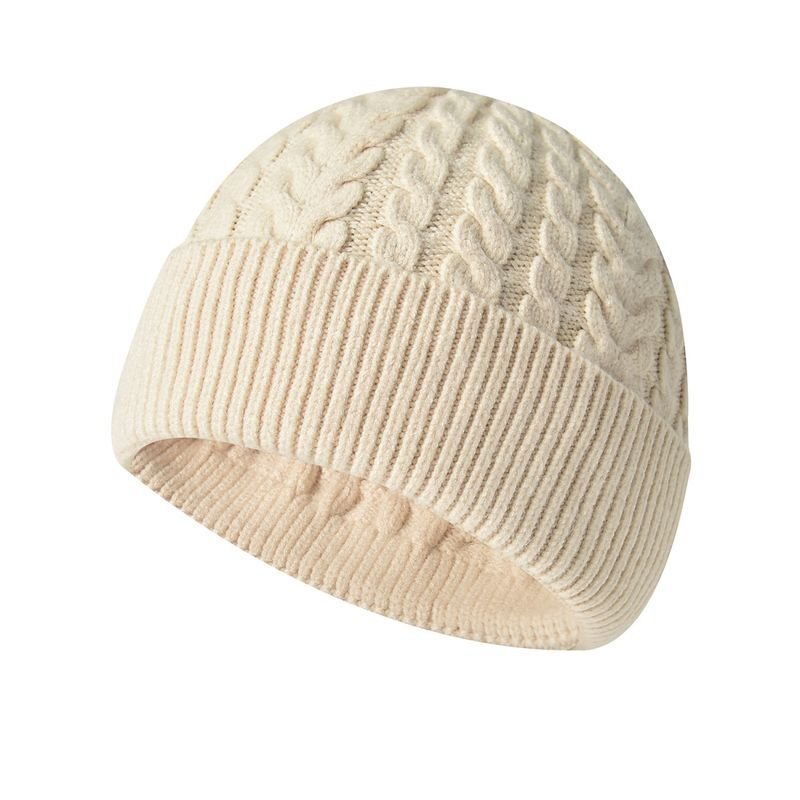 Unisex Solid Color Winter Thick Warm Knitted Hat Custom