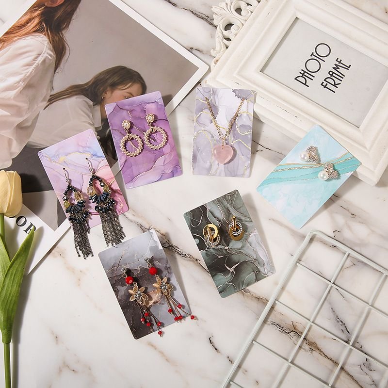Earrings Necklace Display Cardboard Diy Handmade Packaging Paper Card