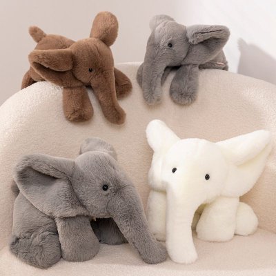 Cute Lie-Down Baby Elephant Plush Toy